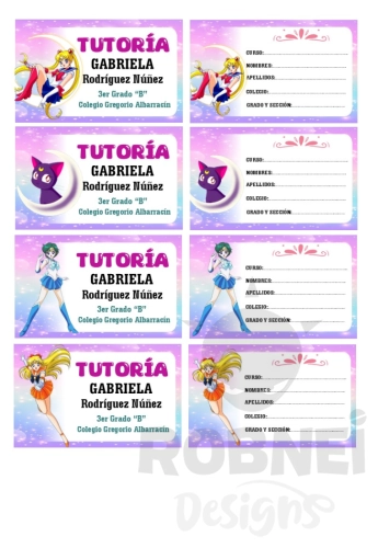 Sailor-Moon Etiqueta